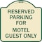 Signmission Parking Reserved for Motel Guest Heavy-Gauge Aluminum Architectural Sign, 18" x 18", TG-1818-23382 A-DES-TG-1818-23382 - alternate 1